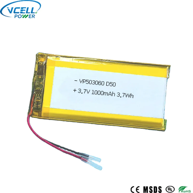 503060 3,7 V 1000 mAh 3,7 Wh Lithium-Polymer-Akku