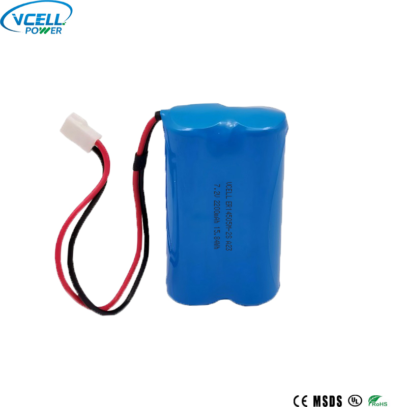 7,2 V 2200 mAh ER14505-2S Lithium-Primärbatteriesatz