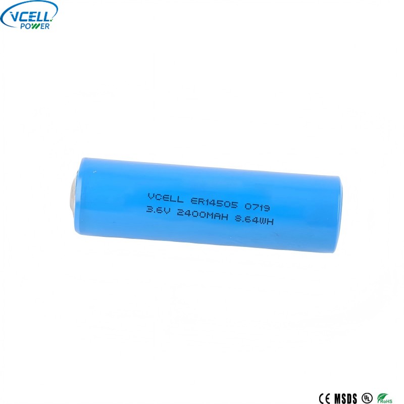ER14505 3,6 V 2400 mAh Li-SOCL2-Batterie der Größe AA